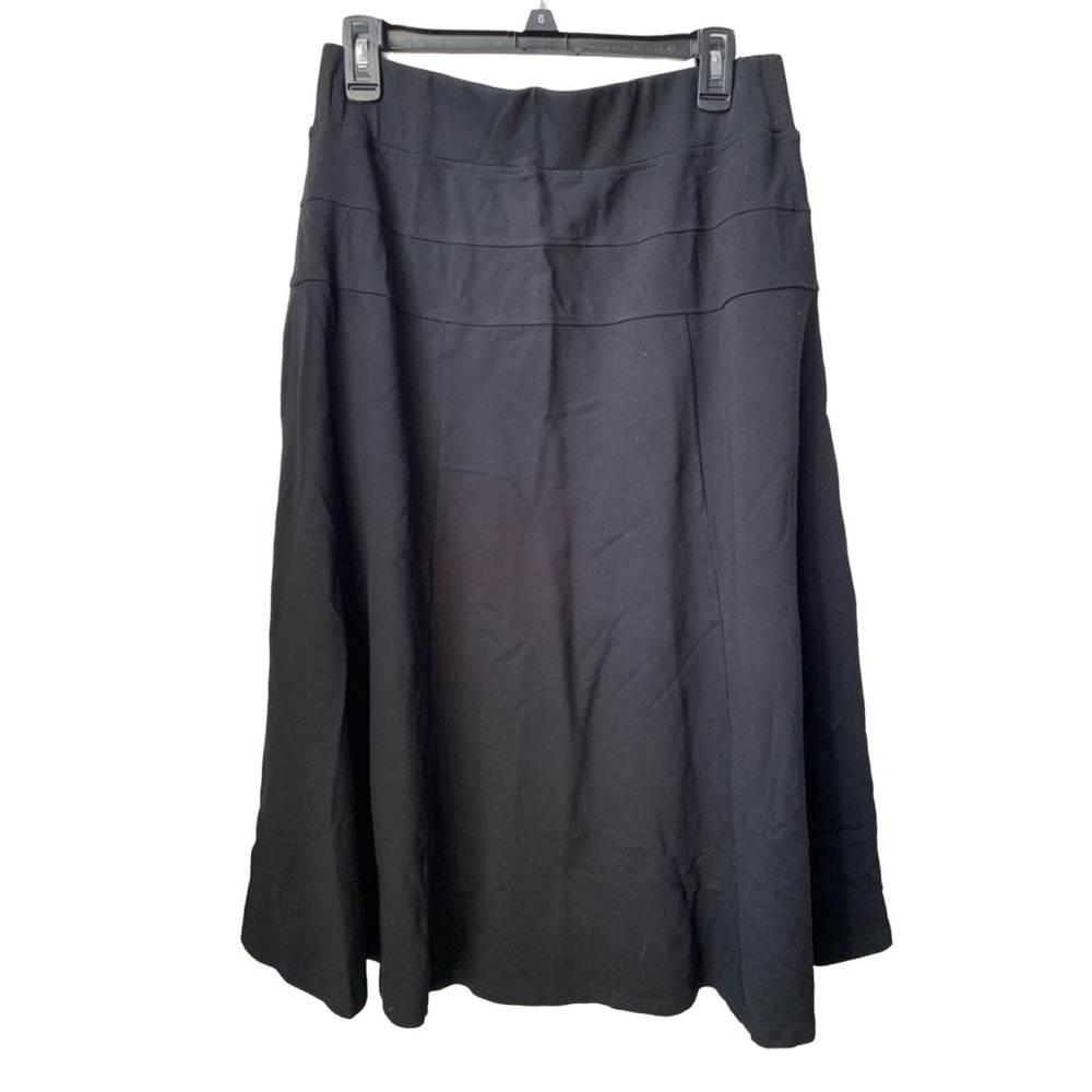 DRESS BARN Women’s Black Elastic Waist Midi Skirt